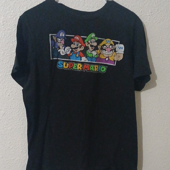 Make Offer Super Mario Black Kids T-Shirt - Picture 1 of 3